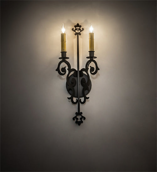 8" Wide Aneila 2 Light Wall Sconce