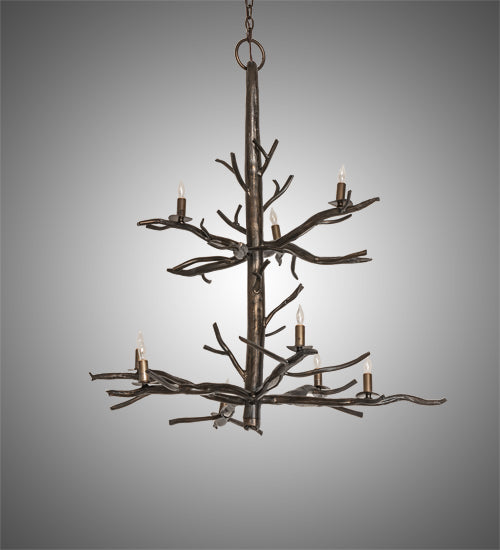 36" Wide Winter Solstice 9 Light Chandelier