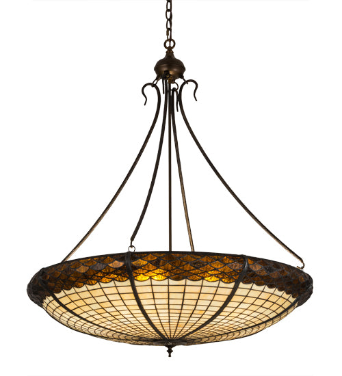 36"W Greenbriar Oak Inverted Pendant