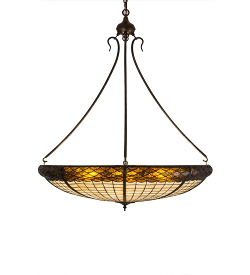 36"W Greenbriar Oak Inverted Pendant