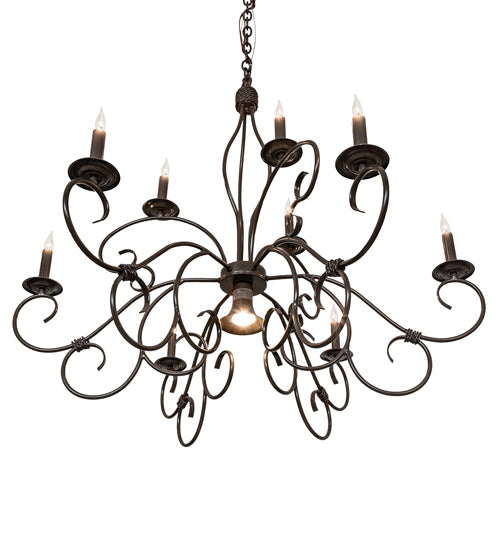 40" Wide Grace 10 Light Two Tier Chandelier