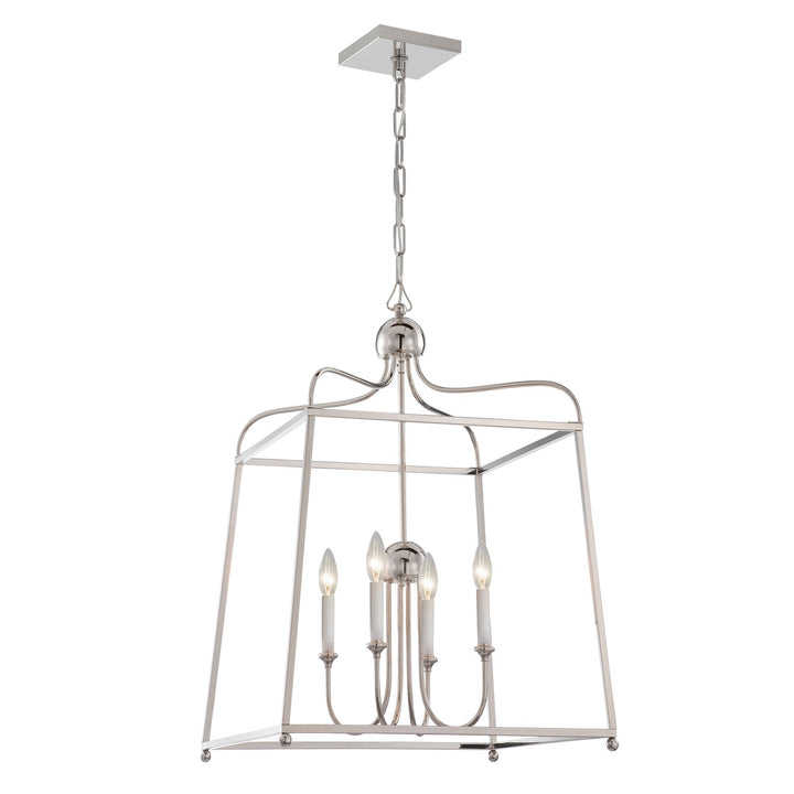 Crystorama Libby Langdon Sylvan 4 Light Black Forged Chandelier