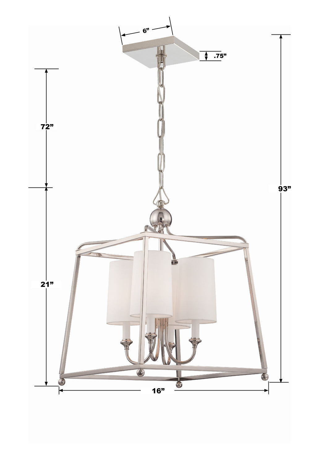 Crystorama Libby Langdon Sylvan 4 Light Black Forged Mini Chandelier