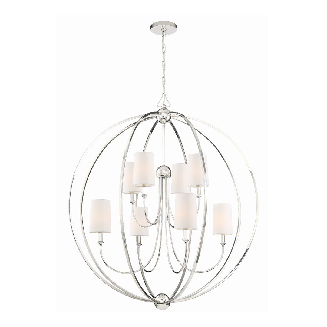 Libby Langdon Sylvan 8 Light Black Forged Chandelier