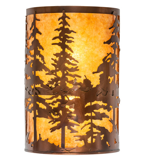 12" Wide Tall Pines Wall Sconce