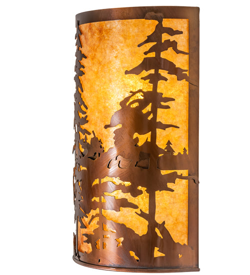 12" Wide Tall Pines Wall Sconce