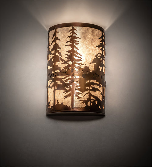 12" Wide Tall Pines Wall Sconce