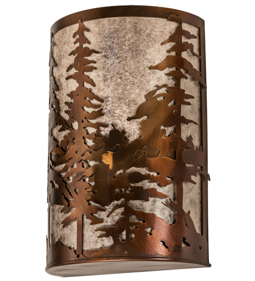 12" Wide Tall Pines Wall Sconce