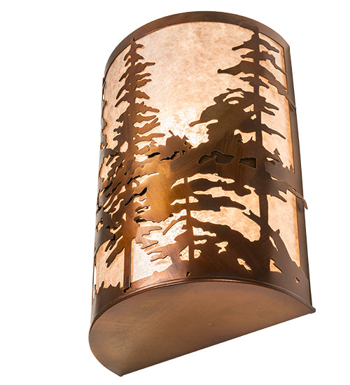 12" Wide Tall Pines Wall Sconce