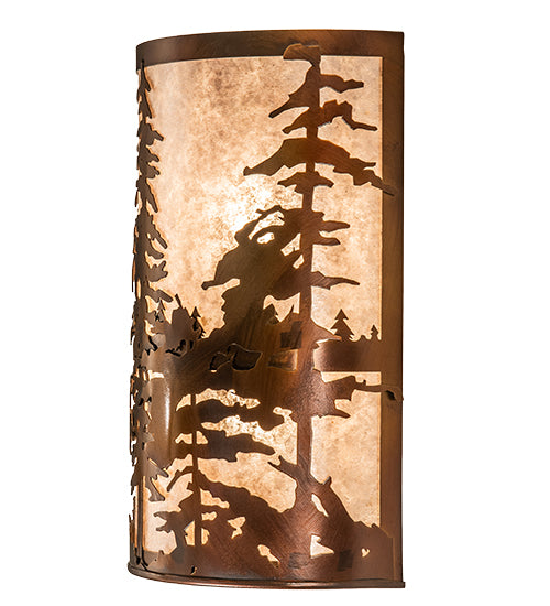 12" Wide Tall Pines Wall Sconce