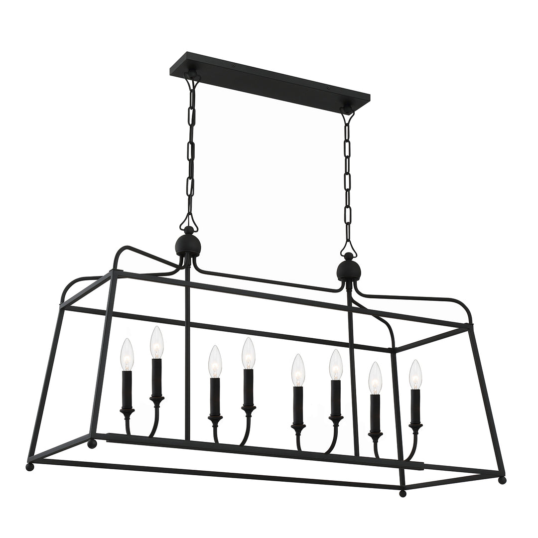 Crystorama Libby Langdon Sylvan 8 Light Black Forged Chandelier