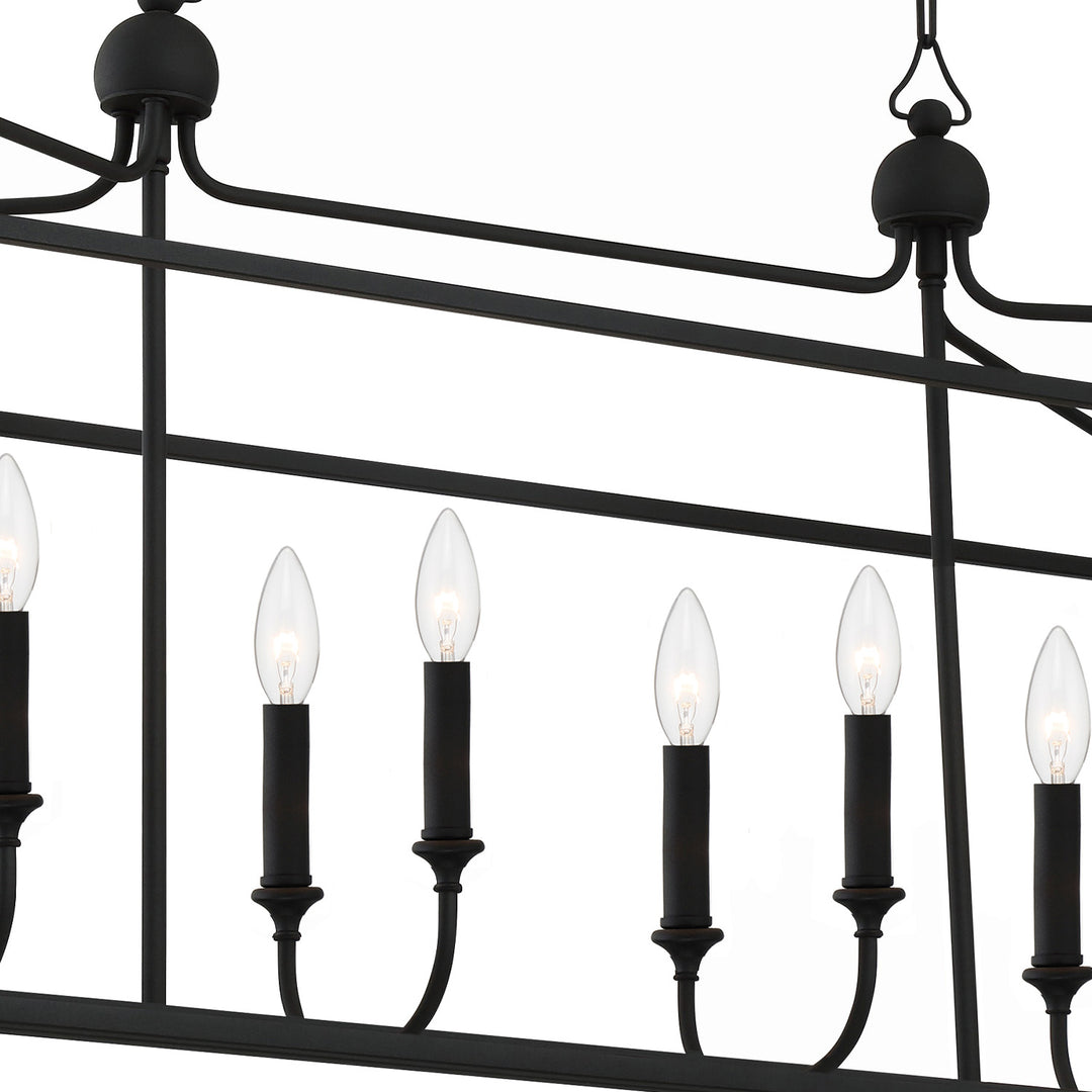 Crystorama Libby Langdon Sylvan 8 Light Black Forged Chandelier