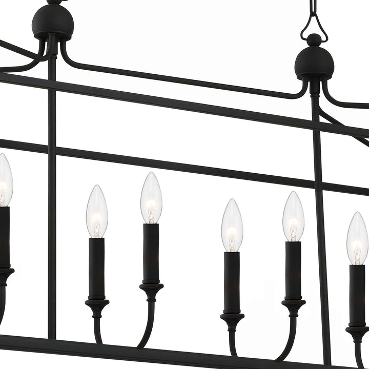 Crystorama Libby Langdon Sylvan 8 Light Black Forged Chandelier