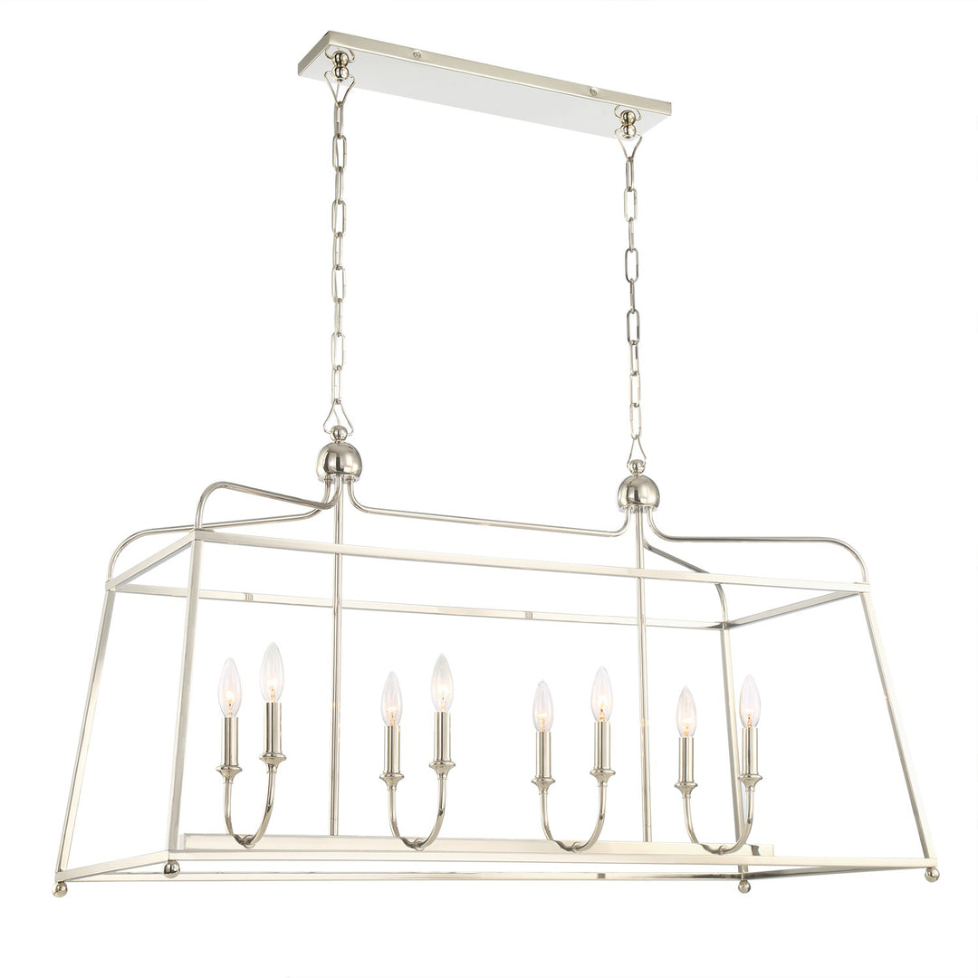 Libby Langdon Sylvan 8 Light Black Forged Chandelier