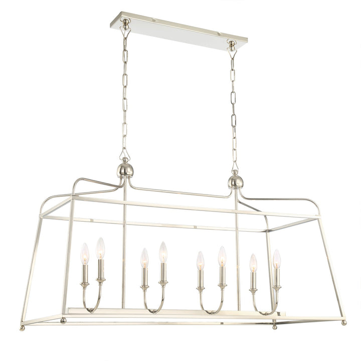 Libby Langdon Sylvan 8 Light Black Forged Chandelier