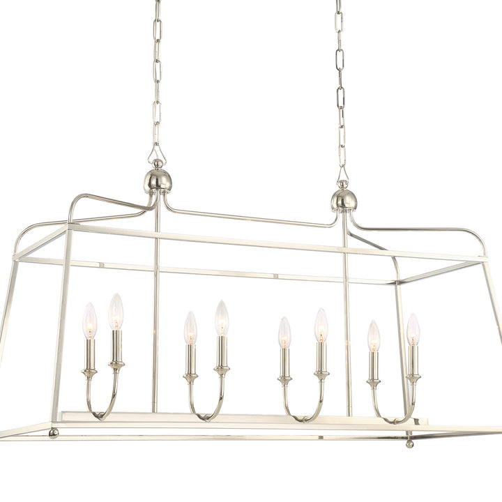 Crystorama Libby Langdon Sylvan 8 Light Black Forged Chandelier