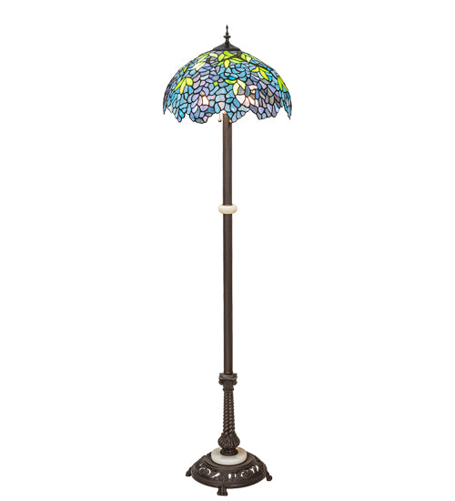 62" High Tiffany Wisteria Floor Lamp