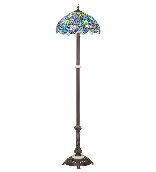 62" High Tiffany Wisteria Floor Lamp