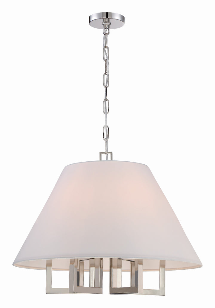 Crystorama Libby Langdon Westwood 6 Light Polished Nickel Chandelier