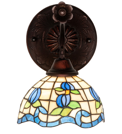 8" Wide Roseborder Wall Sconce