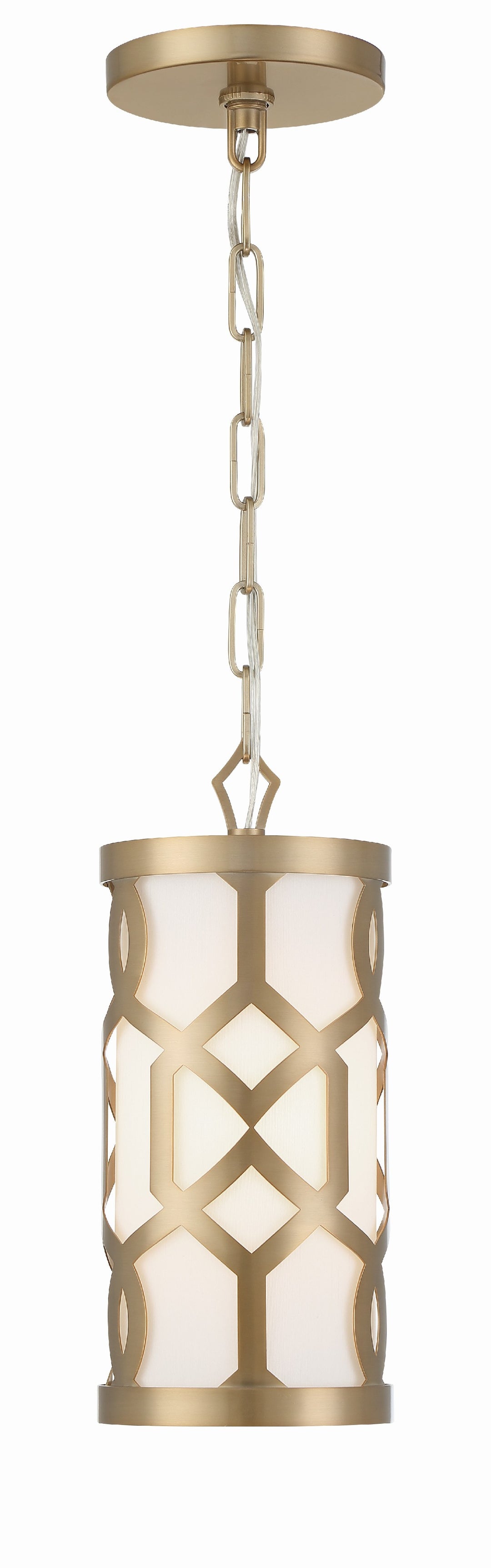 Crystorama Libby Langdon Jennings 1 Light Aged Brass Mini Pendant