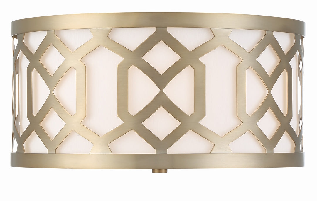 Crystorama Libby Langdon Jennings 3 Light Aged Brass Flush Mount