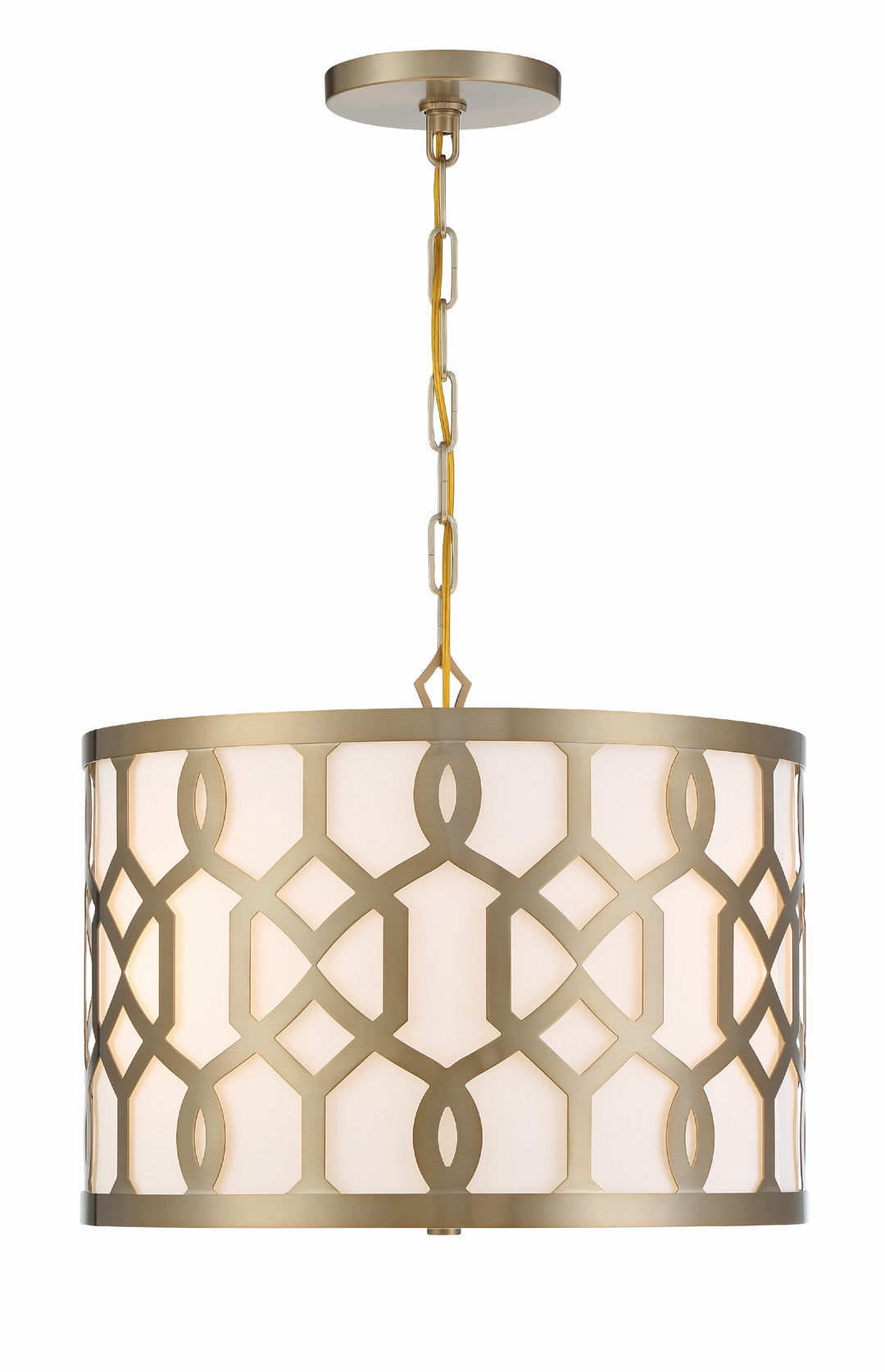 Crystorama Libby Langdon Jennings 3 Light Aged Brass Chandelier