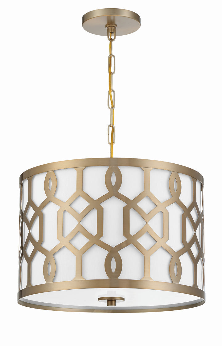 Crystorama Libby Langdon Jennings 3 Light Aged Brass Chandelier