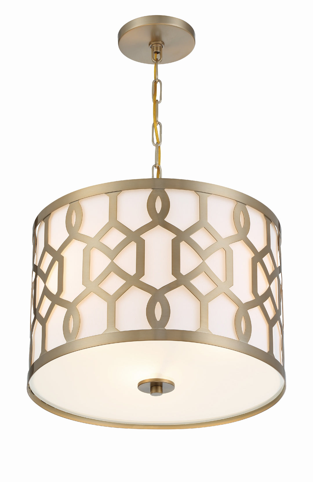 Crystorama Libby Langdon Jennings 3 Light Aged Brass Chandelier