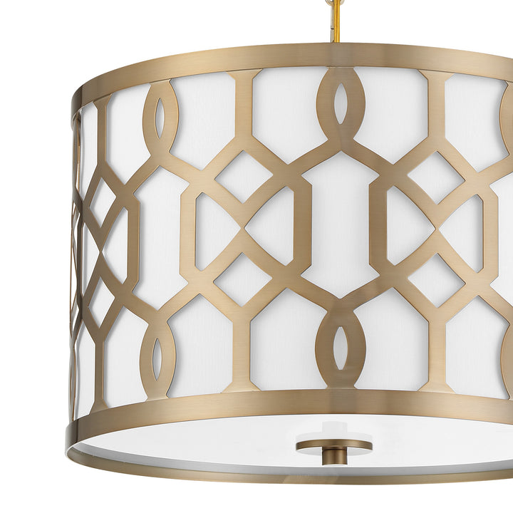 Crystorama Libby Langdon Jennings 3 Light Aged Brass Chandelier