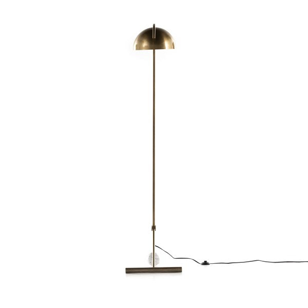 Becker Floor Lamp-Charcoal & White Marble