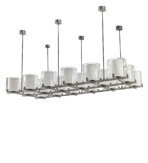 150" Long Crawford 18 Light Oblong Pendant