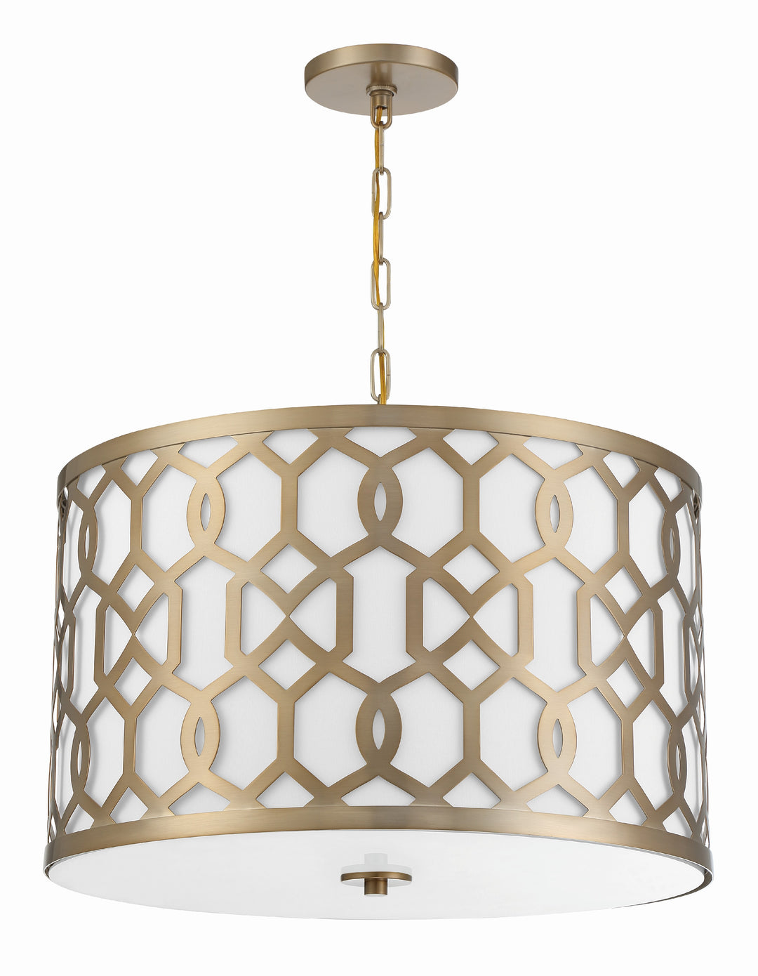 Crystorama Libby Langdon Jennings 5 Light Aged Brass Chandelier