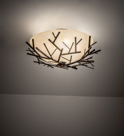 22.5" Wide Branches Semi-Flushmount