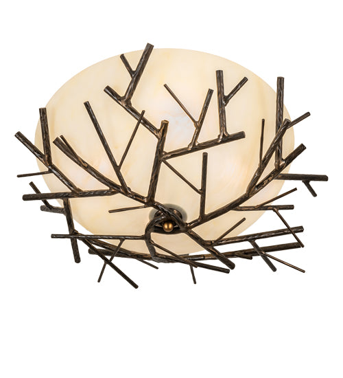 22.5" Wide Branches Semi-Flushmount