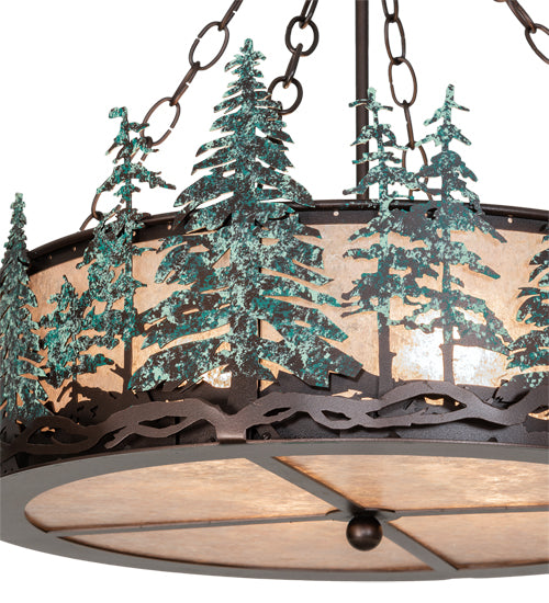 22" Wide Tall Pines Inverted Pendant