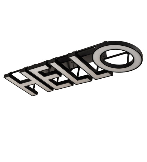 81" Long Personalized Hello Illuminated Sign