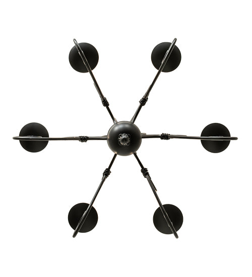 28" Wide Squire 6 Light Chandelier