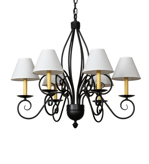 32" Wide Squire 6 Light Chandelier