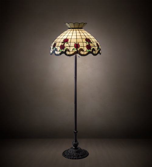 62" High Roseborder Floor Lamp