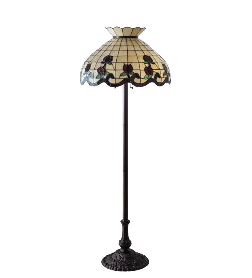 62" High Roseborder Floor Lamp