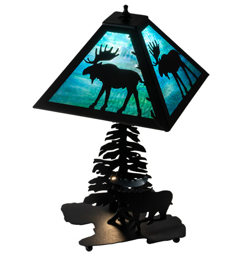 21" High Lone Moose Table Lamp