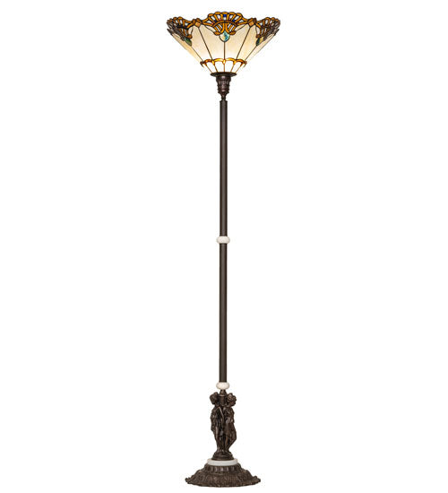 74" High Shell With Jewels Floor Lamp