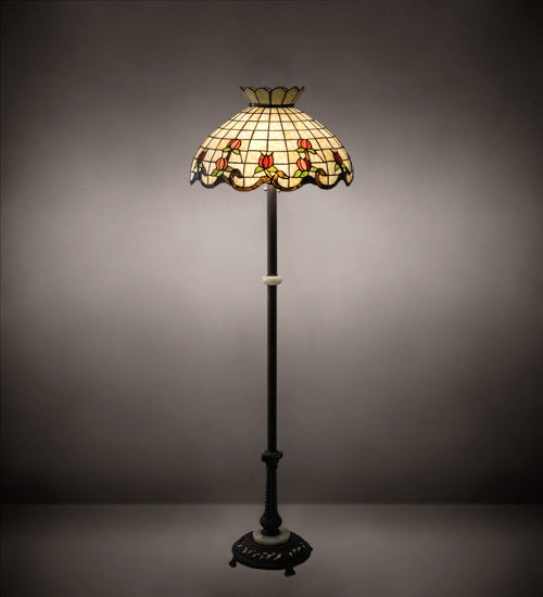 62" High Roseborder Floor Lamp