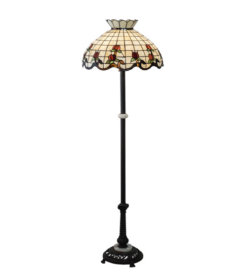 62" High Roseborder Floor Lamp