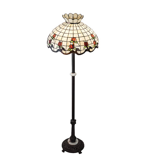 62" High Roseborder Floor Lamp