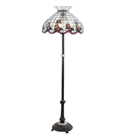 62" High Roseborder Floor Lamp