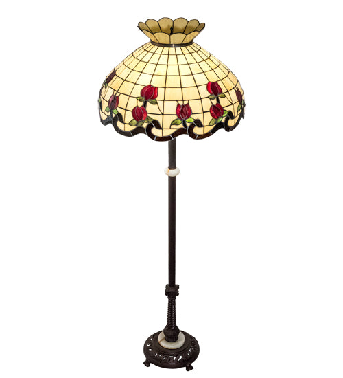 62" High Roseborder Floor Lamp