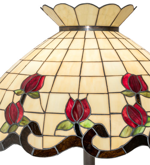 62" High Roseborder Floor Lamp