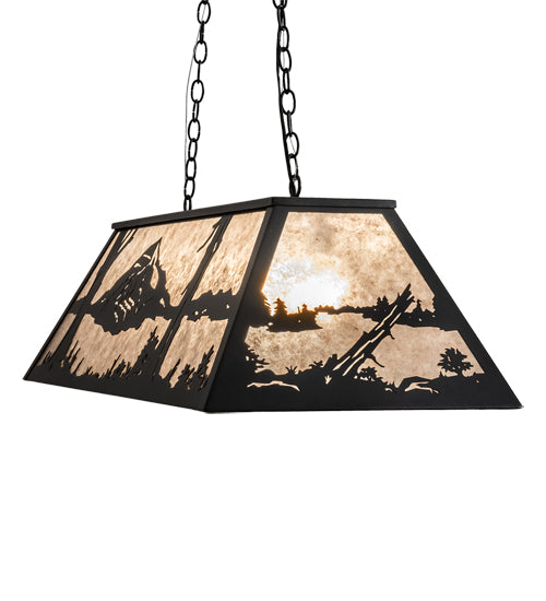 48" Long Mountain Range Oblong Pendant